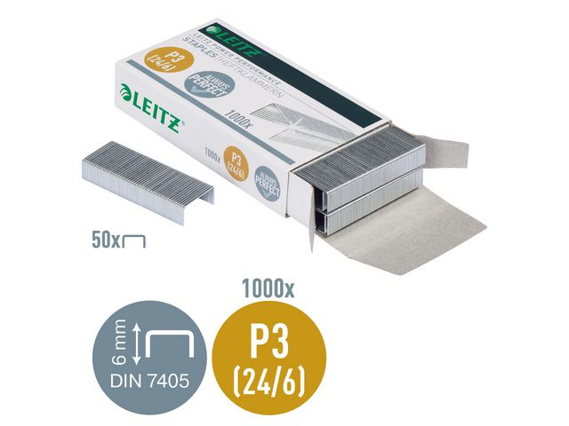 Häftklammer LEITZ P3 24/6, 1000/fp